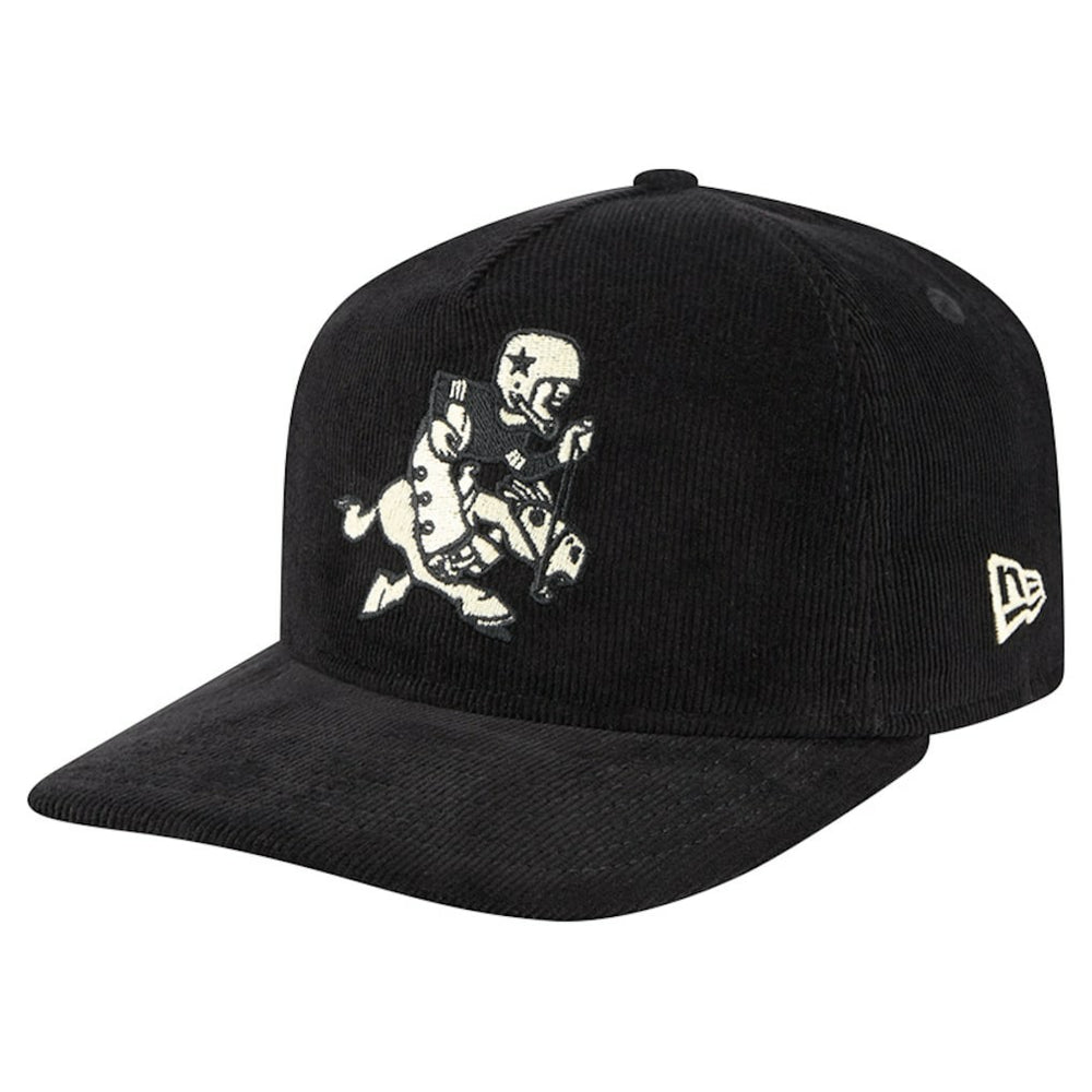 Dallas Cowboys New Era Retro Joe Nostalgic Corduroy Golfer Adjustable Hat - Black outlet