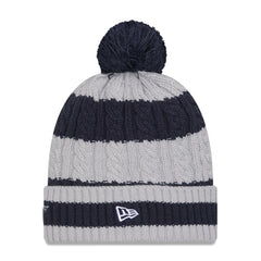 Dallas Cowboys New Era Women's Braided Cuffed Knit Hat with Pom - Navy for sale