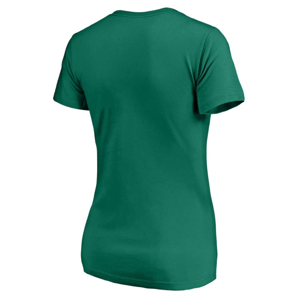 Los Angeles Dodgers Profile Women's Plus Size Celtic V-Neck T-Shirt - Kelly Green