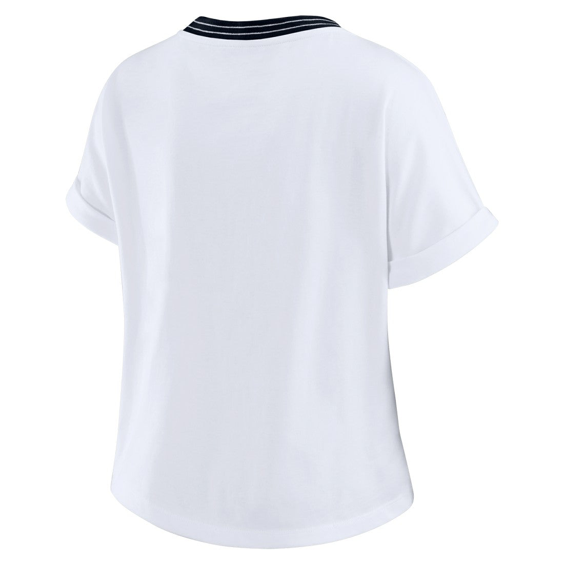 Houston Texans WEAR by Erin Andrews Women's Cropped Center Stripe Dolman T-Shirt - White on sale