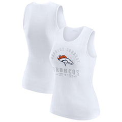 Denver Broncos WEAR by Erin Andrews Women's Ribbed Graphic Tank Top - White outlet