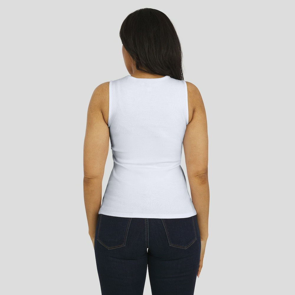 Houston Texans WEAR by Erin Andrews Women's Ribbed Graphic Tank Top - White discount