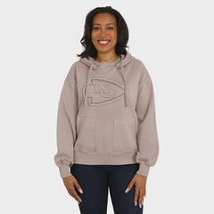 Kansas City Chiefs WEAR by Erin Andrews Women's Washed Pullover Crewdie - Tan outlet