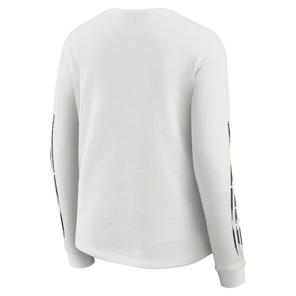 New Orleans Saints WEAR by Erin Andrews Women's Graphic Waffle Long-Sleeve T-Shirt - White cheap