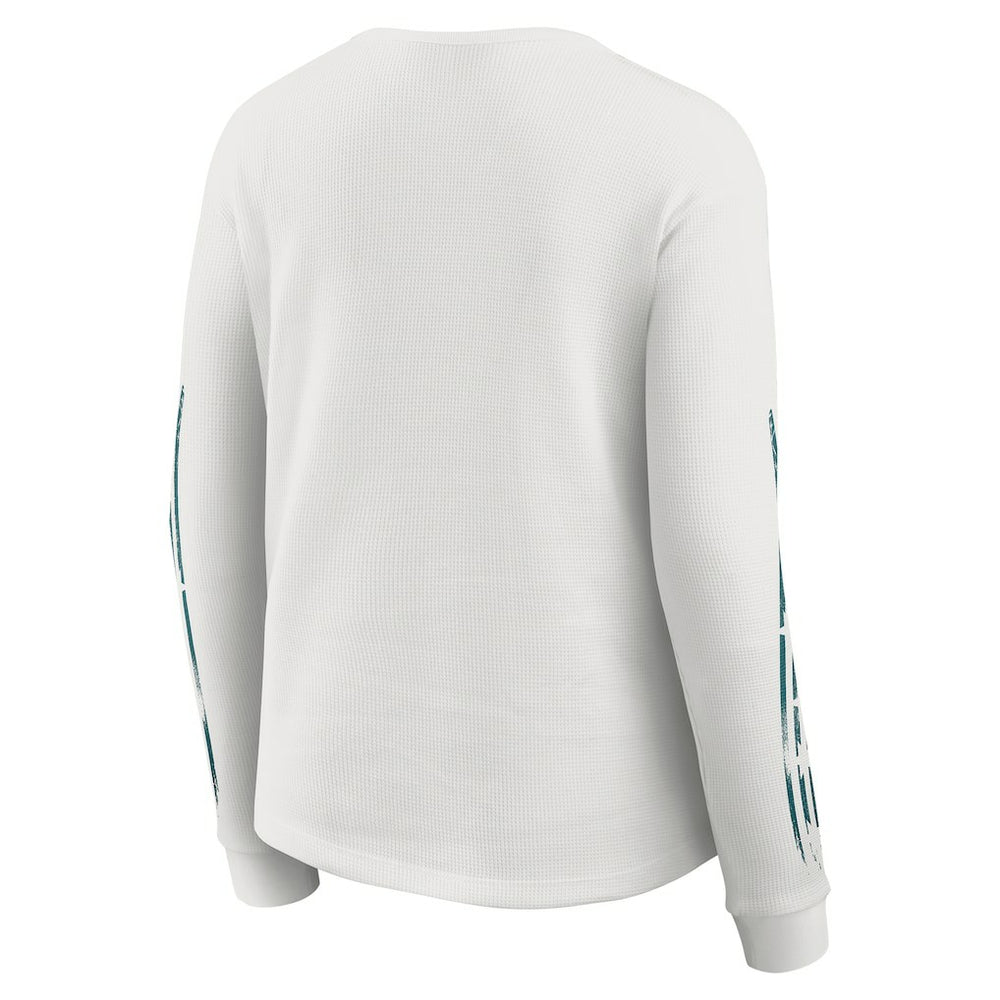 Philadelphia Eagles WEAR by Erin Andrews Women's Graphic Waffle Long-Sleeve T-Shirt - White sale