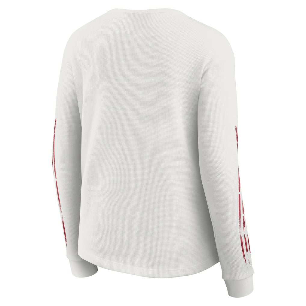 San Francisco 49ers WEAR by Erin Andrews Women's Graphic Waffle Long-Sleeve T-Shirt - White outlet
