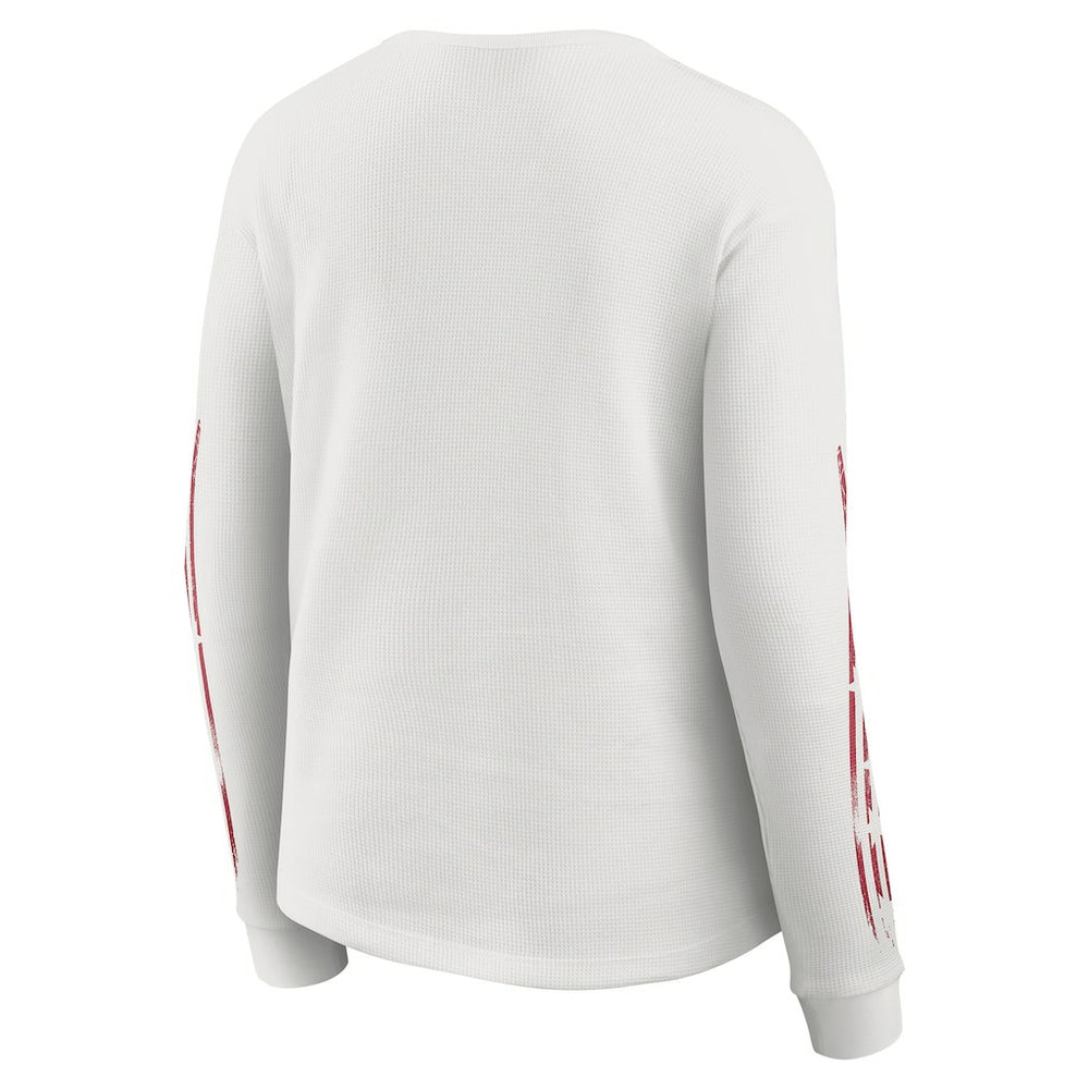 San Francisco 49ers WEAR by Erin Andrews Women's Graphic Waffle Long-Sleeve T-Shirt - White outlet