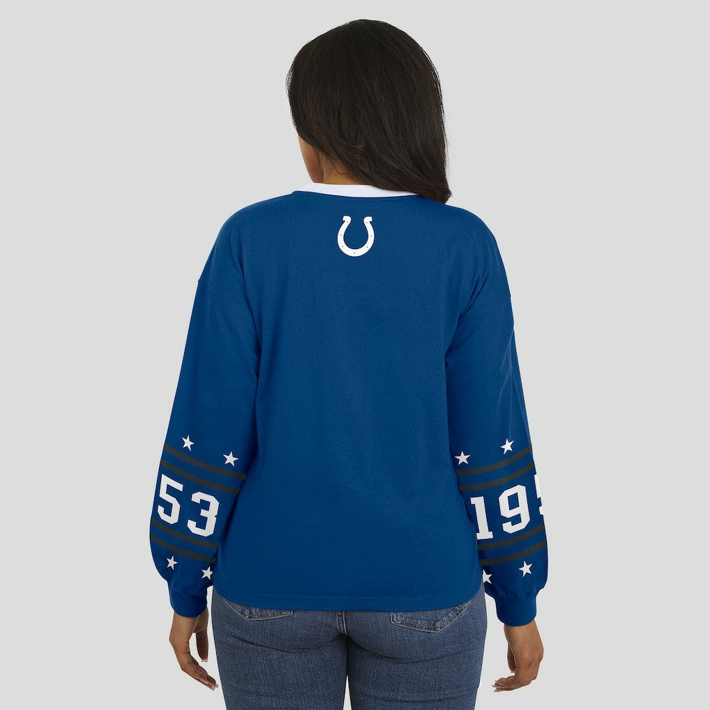 Indianapolis Colts WEAR by Erin Andrews Women's Sport Long-Sleeve T-Shirt - Royal outlet