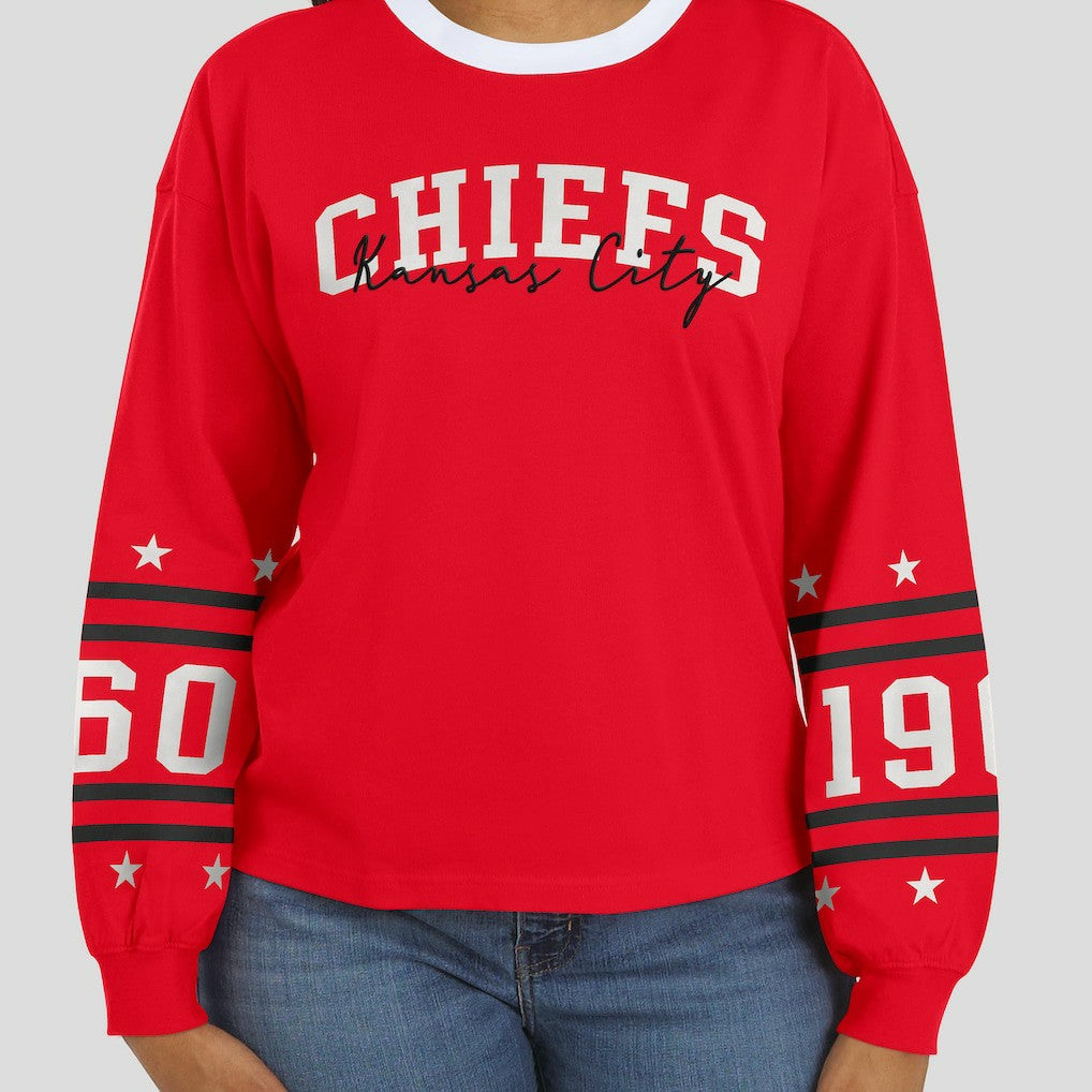 Kansas City Chiefs WEAR by Erin Andrews Women's Sport Long-Sleeve T-Shirt - Red on sale