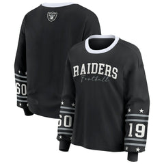 Las Vegas Raiders WEAR by Erin Andrews Women's Sport Long-Sleeve T-Shirt - Black outlet
