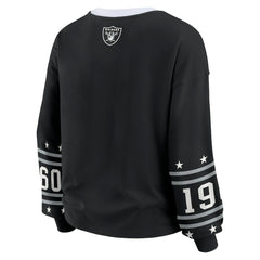 Las Vegas Raiders WEAR by Erin Andrews Women's Sport Long-Sleeve T-Shirt - Black outlet