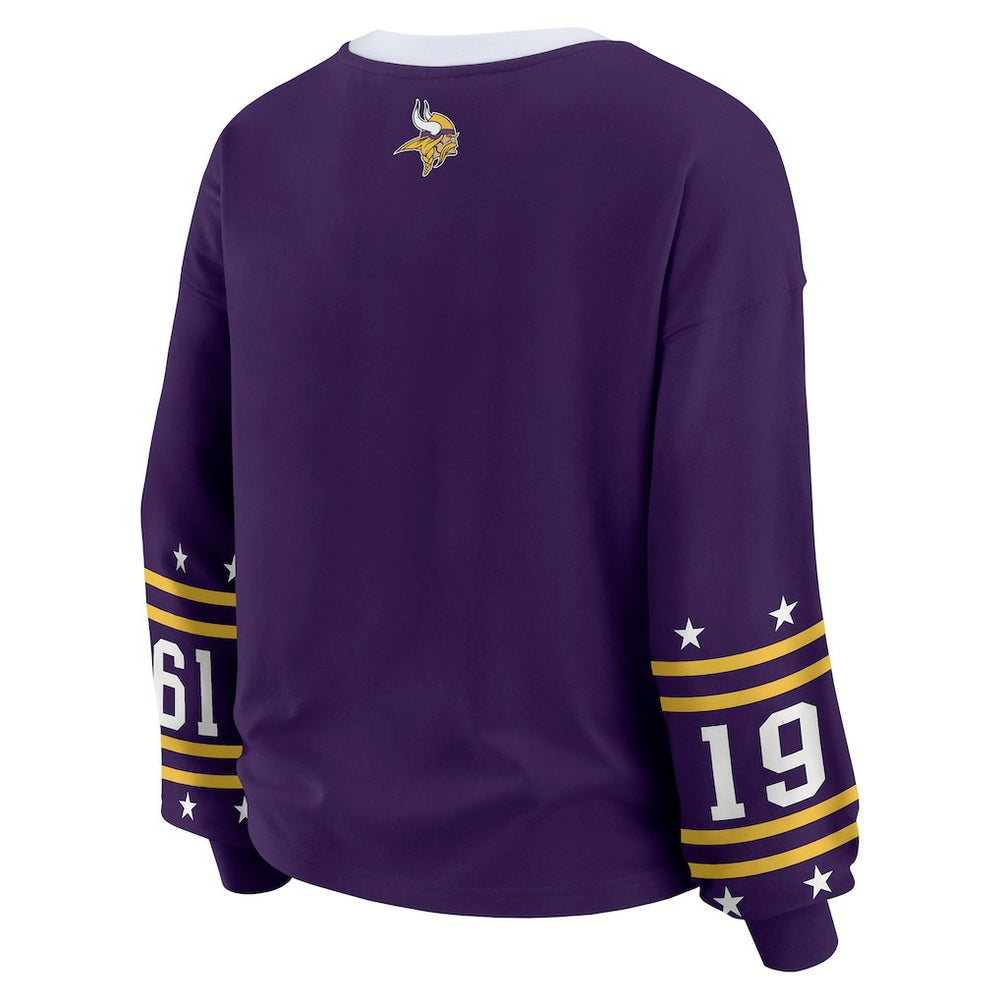 Minnesota Vikings WEAR by Erin Andrews Women's Sport Long-Sleeve T-Shirt - Purple outlet