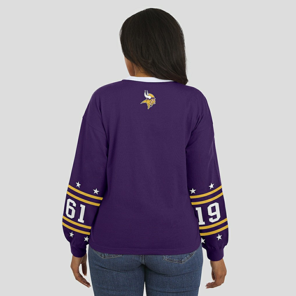 Minnesota Vikings WEAR by Erin Andrews Women's Sport Long-Sleeve T-Shirt - Purple outlet
