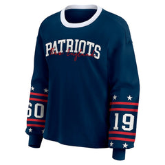 New England Patriots WEAR by Erin Andrews Women's Sport Long-Sleeve T-Shirt - Navy sale