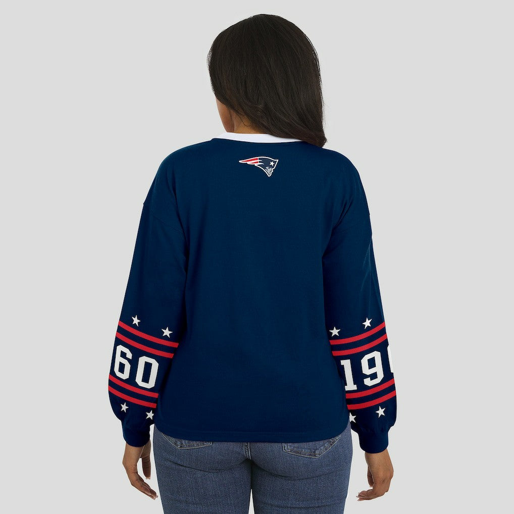 New England Patriots WEAR by Erin Andrews Women's Sport Long-Sleeve T-Shirt - Navy sale