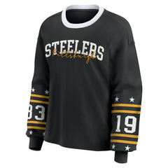 Pittsburgh Steelers WEAR by Erin Andrews Women's Sport Long-Sleeve T-Shirt - Black on sale