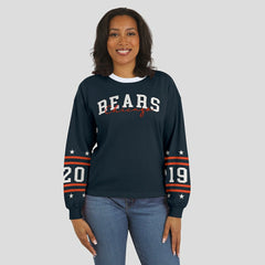 Chicago Bears WEAR by Erin Andrews Women's Sport Long-Sleeve T-Shirt - Navy sale