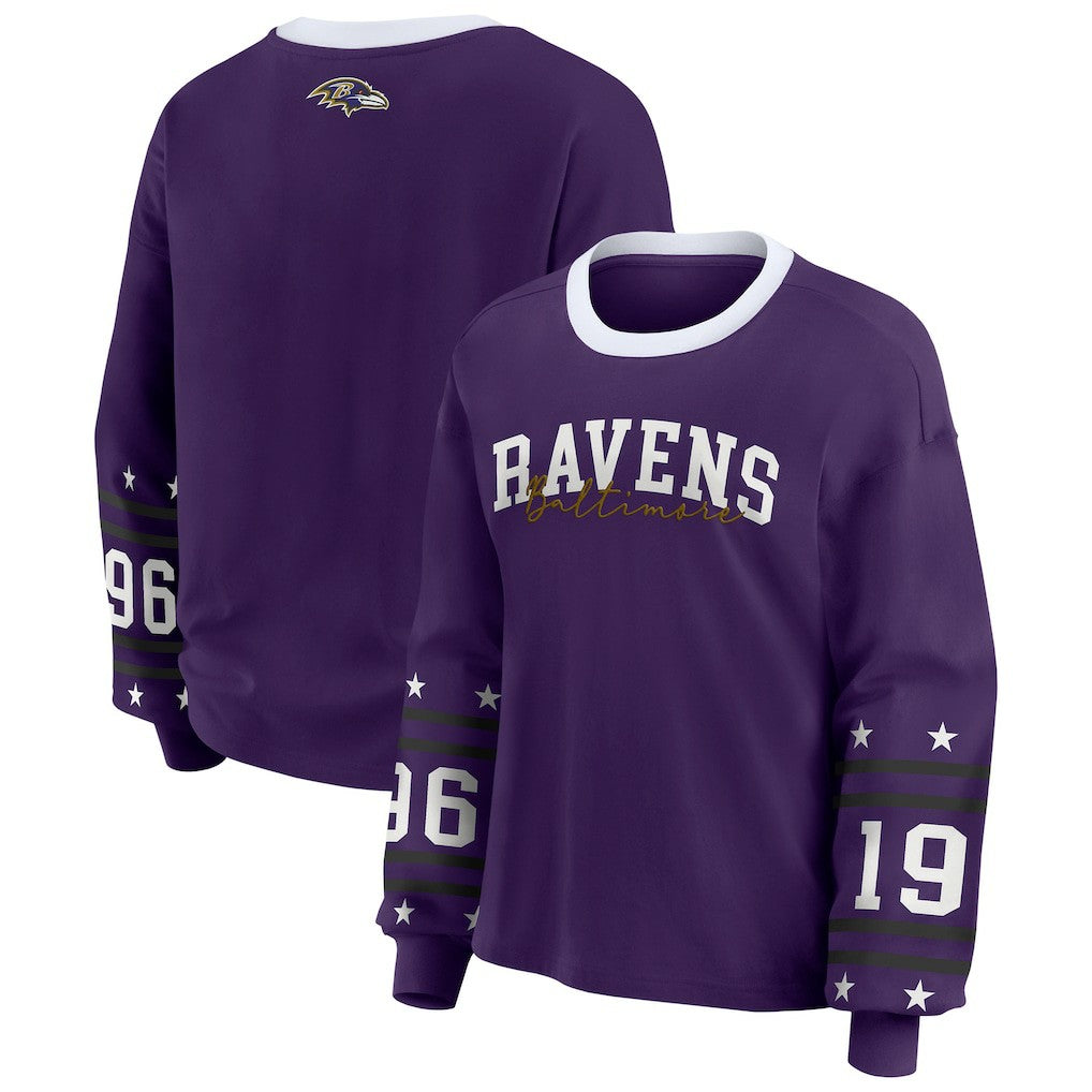 Baltimore Ravens WEAR by Erin Andrews Women's Sport Long-Sleeve T-Shirt - Purple outlet