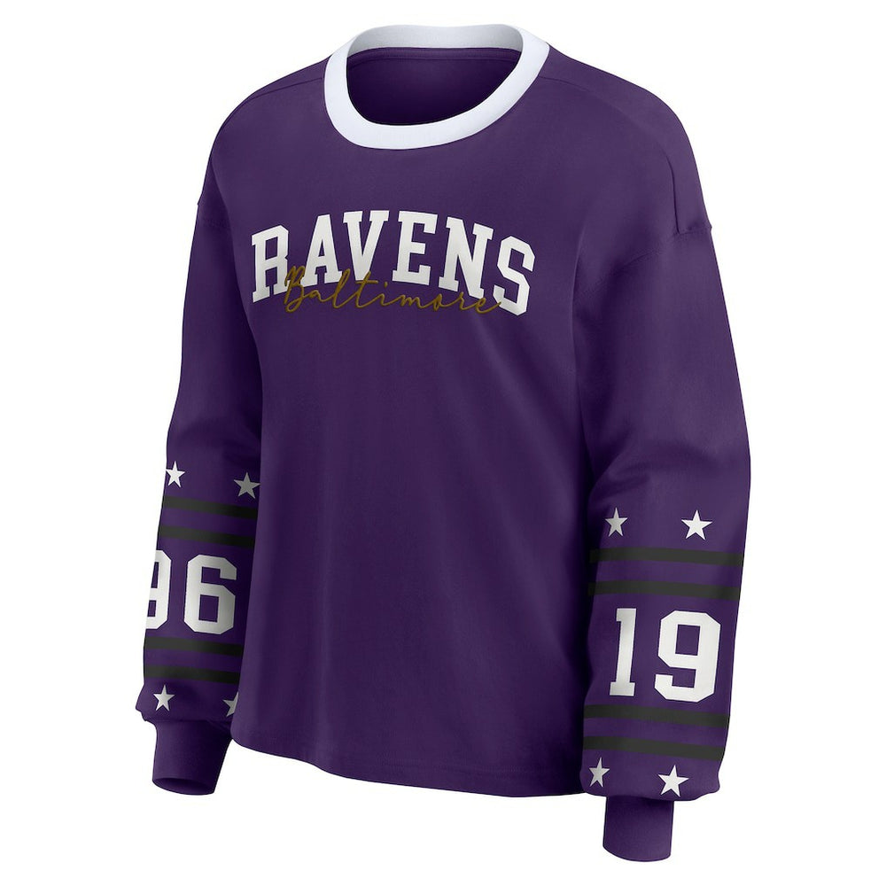 Baltimore Ravens WEAR by Erin Andrews Women's Sport Long-Sleeve T-Shirt - Purple outlet