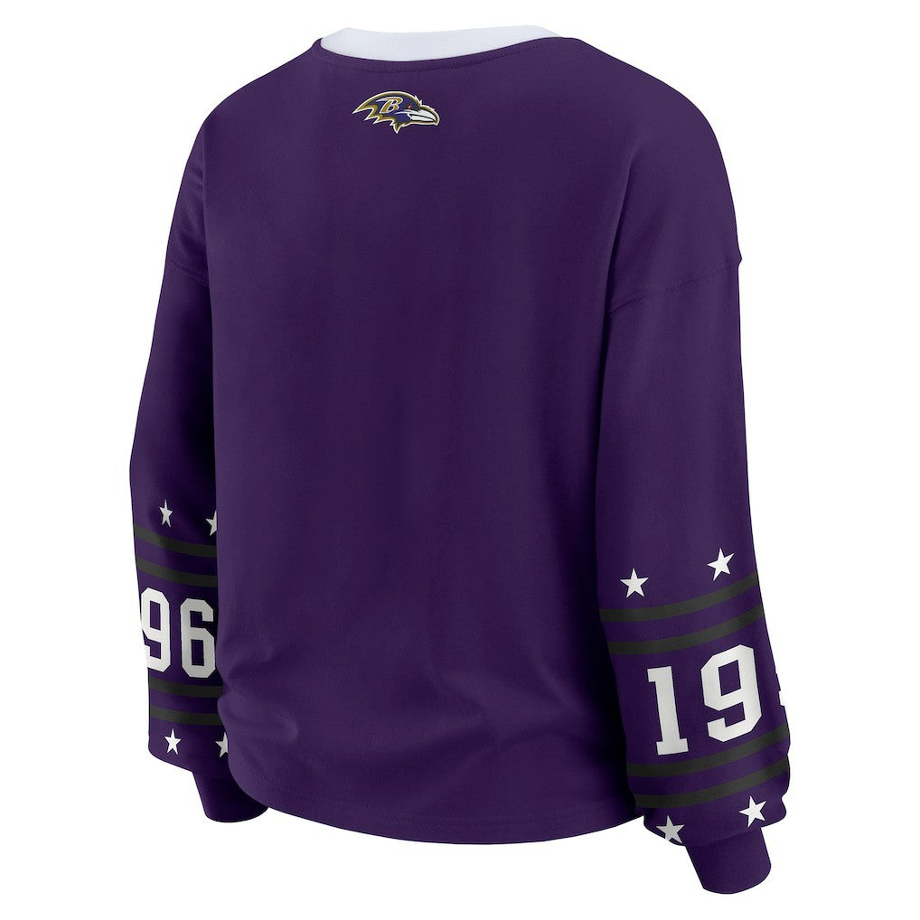 Baltimore Ravens WEAR by Erin Andrews Women's Sport Long-Sleeve T-Shirt - Purple outlet