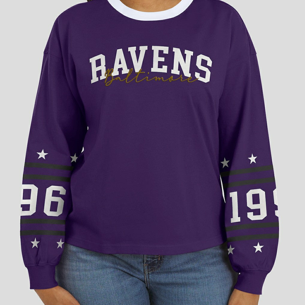 Baltimore Ravens WEAR by Erin Andrews Women's Sport Long-Sleeve T-Shirt - Purple outlet