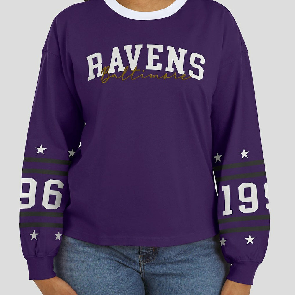 Baltimore Ravens WEAR by Erin Andrews Women's Sport Long-Sleeve T-Shirt - Purple outlet