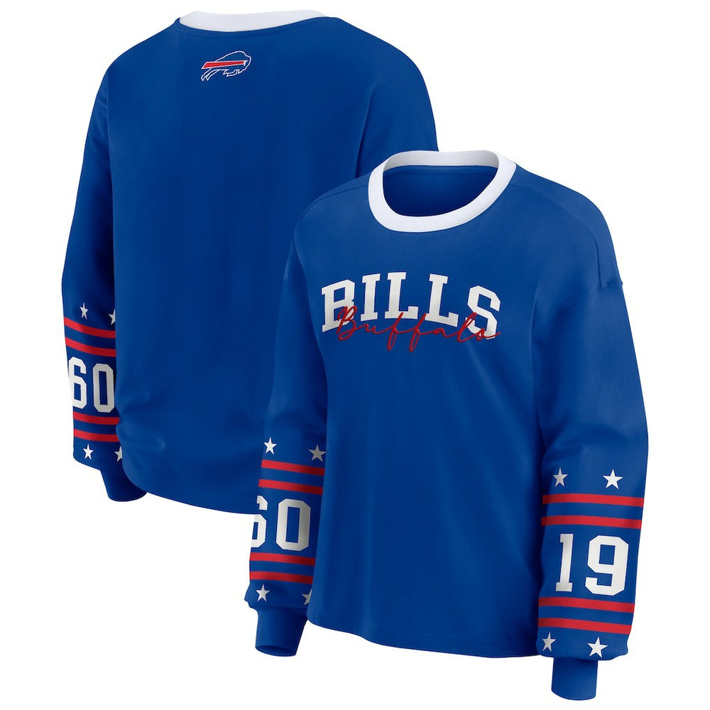Buffalo Bills WEAR by Erin Andrews Women's Sport Long-Sleeve T-Shirt - Royal discount