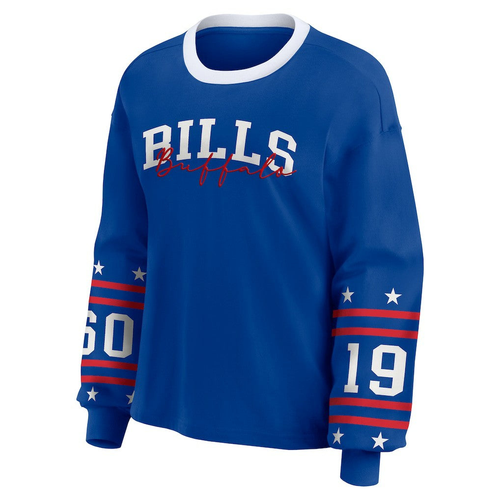 Buffalo Bills WEAR by Erin Andrews Women's Sport Long-Sleeve T-Shirt - Royal discount