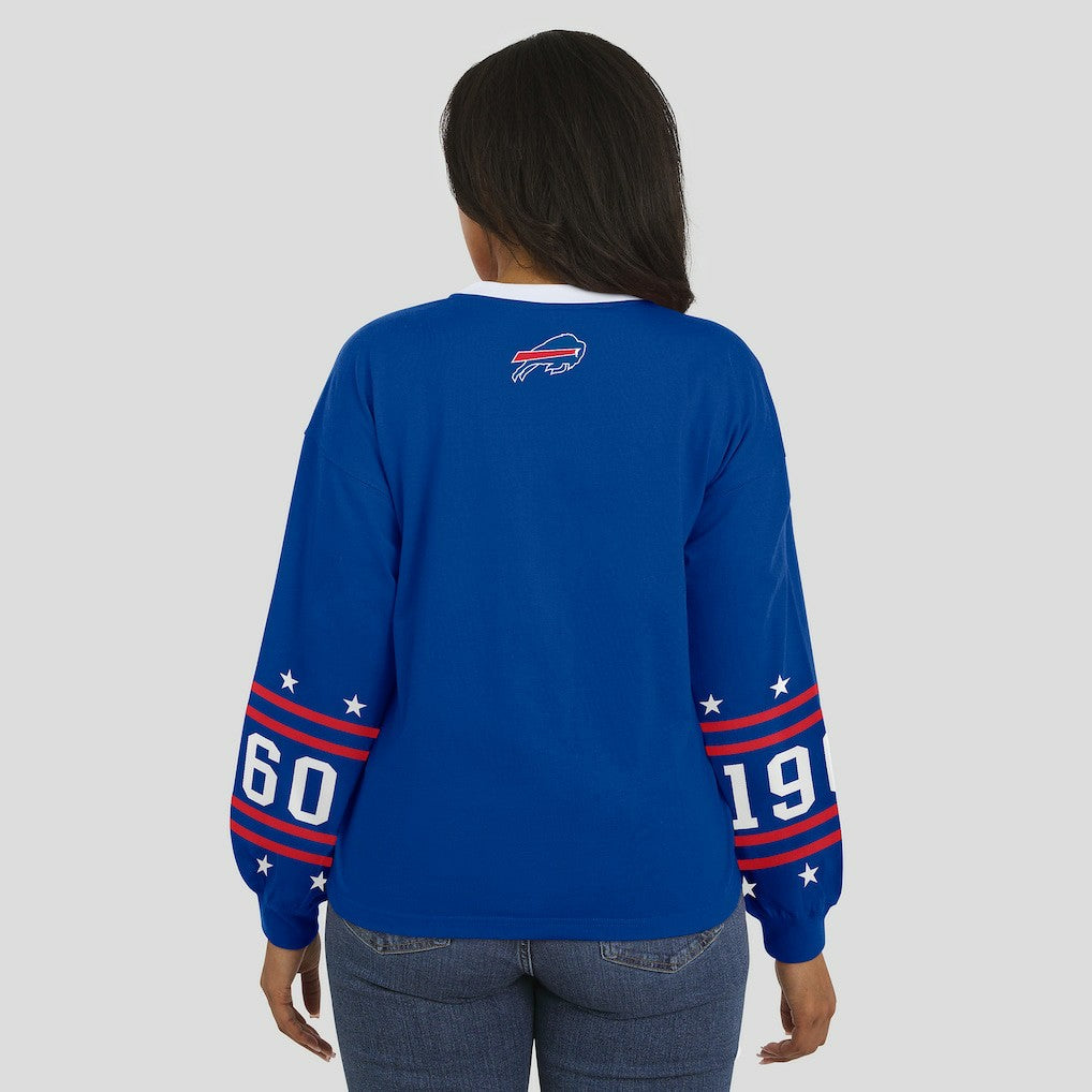 Buffalo Bills WEAR by Erin Andrews Women's Sport Long-Sleeve T-Shirt - Royal discount