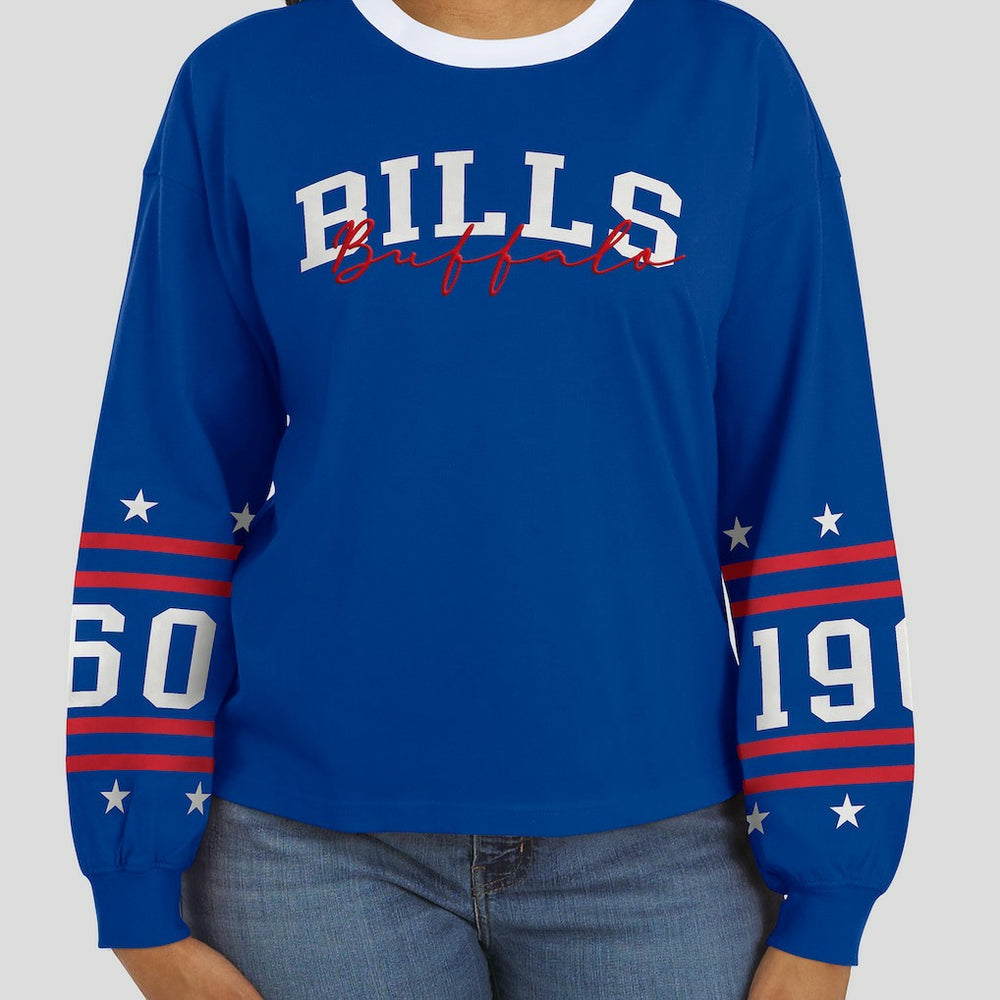 Buffalo Bills WEAR by Erin Andrews Women's Sport Long-Sleeve T-Shirt - Royal discount