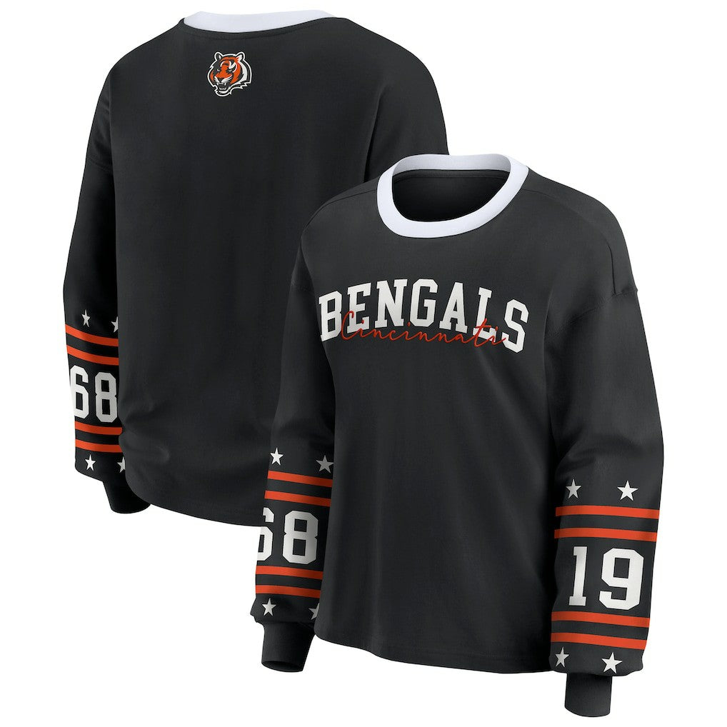 Cincinnati Bengals WEAR by Erin Andrews Women's Sport Long-Sleeve T-Shirt - Black online