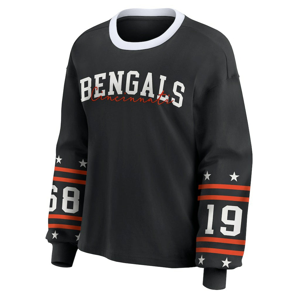 Cincinnati Bengals WEAR by Erin Andrews Women's Sport Long-Sleeve T-Shirt - Black online