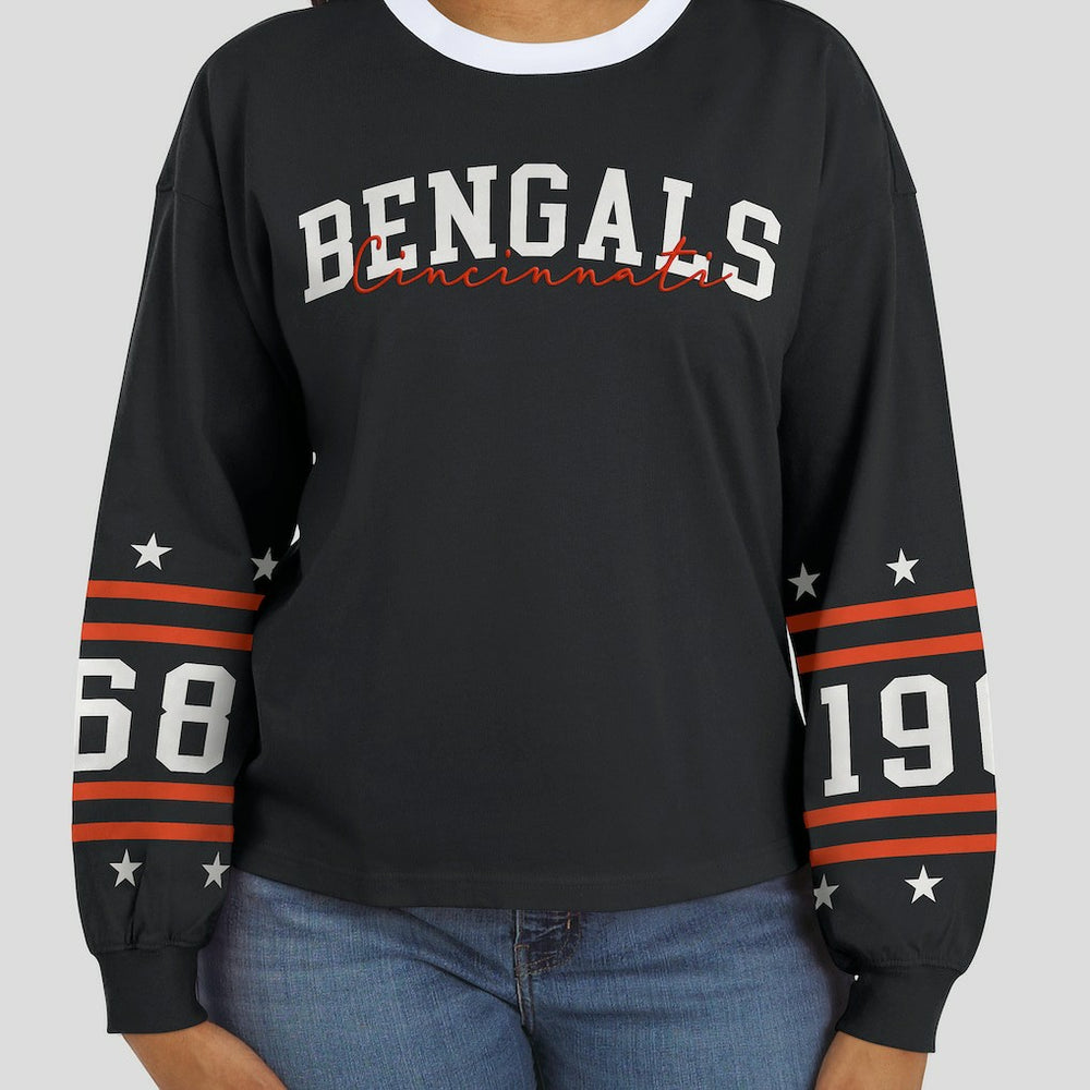 Cincinnati Bengals WEAR by Erin Andrews Women's Sport Long-Sleeve T-Shirt - Black online