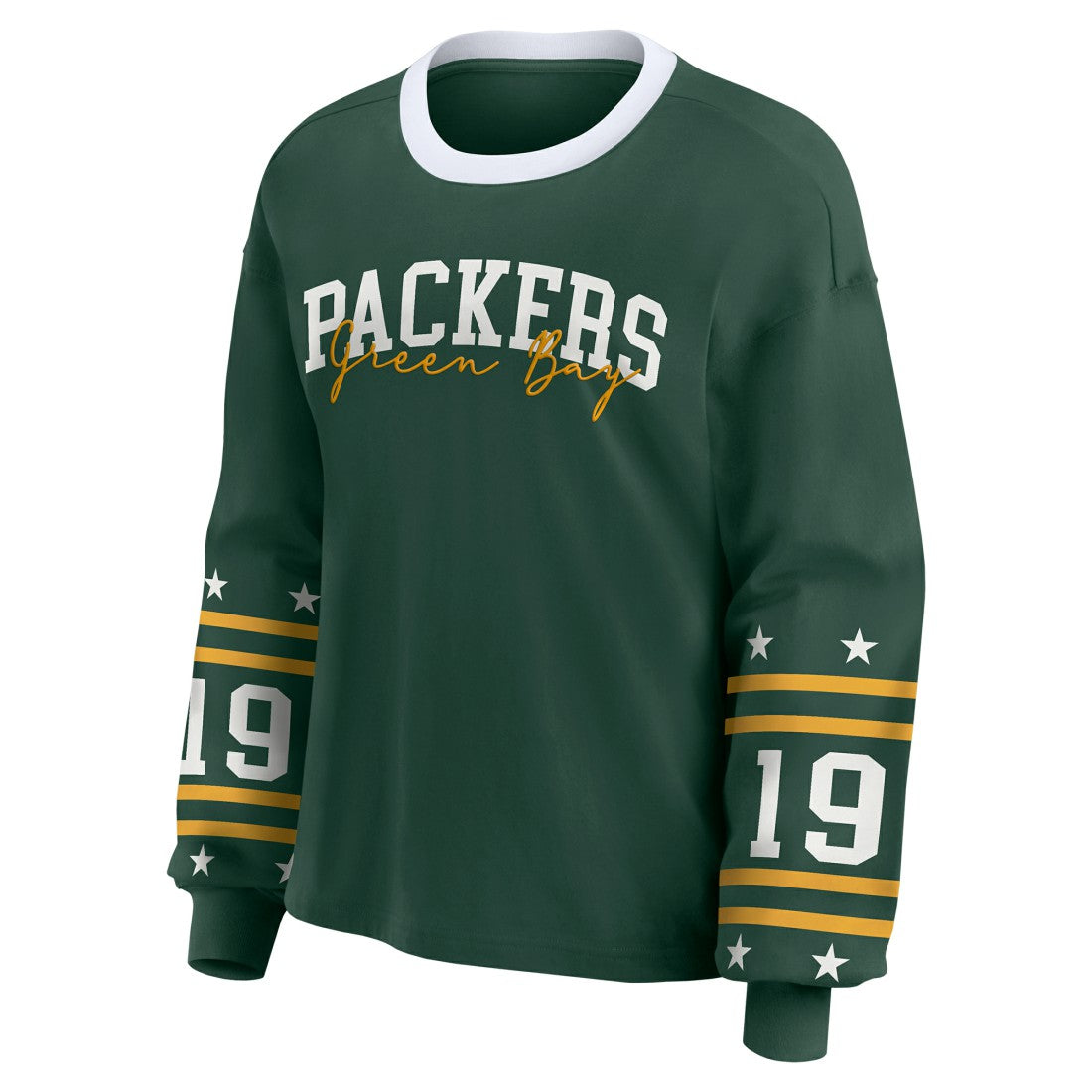 Green Bay Packers WEAR by Erin Andrews Women's Plus Size Sport Long-Sleeve T-Shirt - Green outlet