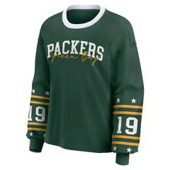 Green Bay Packers WEAR by Erin Andrews Women's Plus Size Sport Long-Sleeve T-Shirt - Green outlet