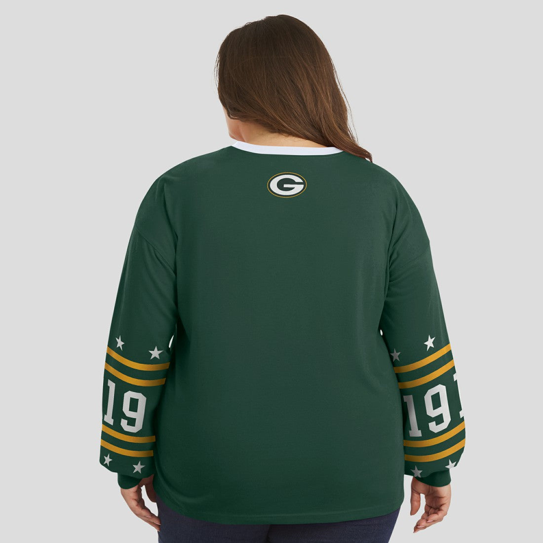 Green Bay Packers WEAR by Erin Andrews Women's Plus Size Sport Long-Sleeve T-Shirt - Green outlet