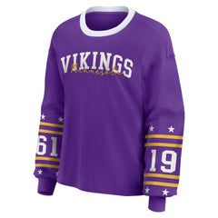 Minnesota Vikings WEAR by Erin Andrews Women's Plus Size Sport Long-Sleeve T-Shirt - Purple discount