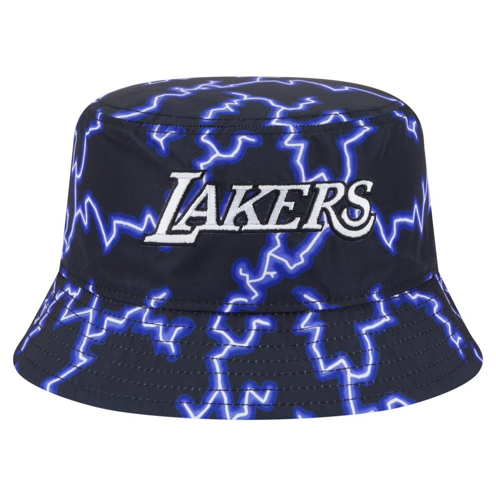 Los Angeles Lakers Summer Sun and Storm Reversible Bucket Hat - Black/Light Blue | New Era on sale