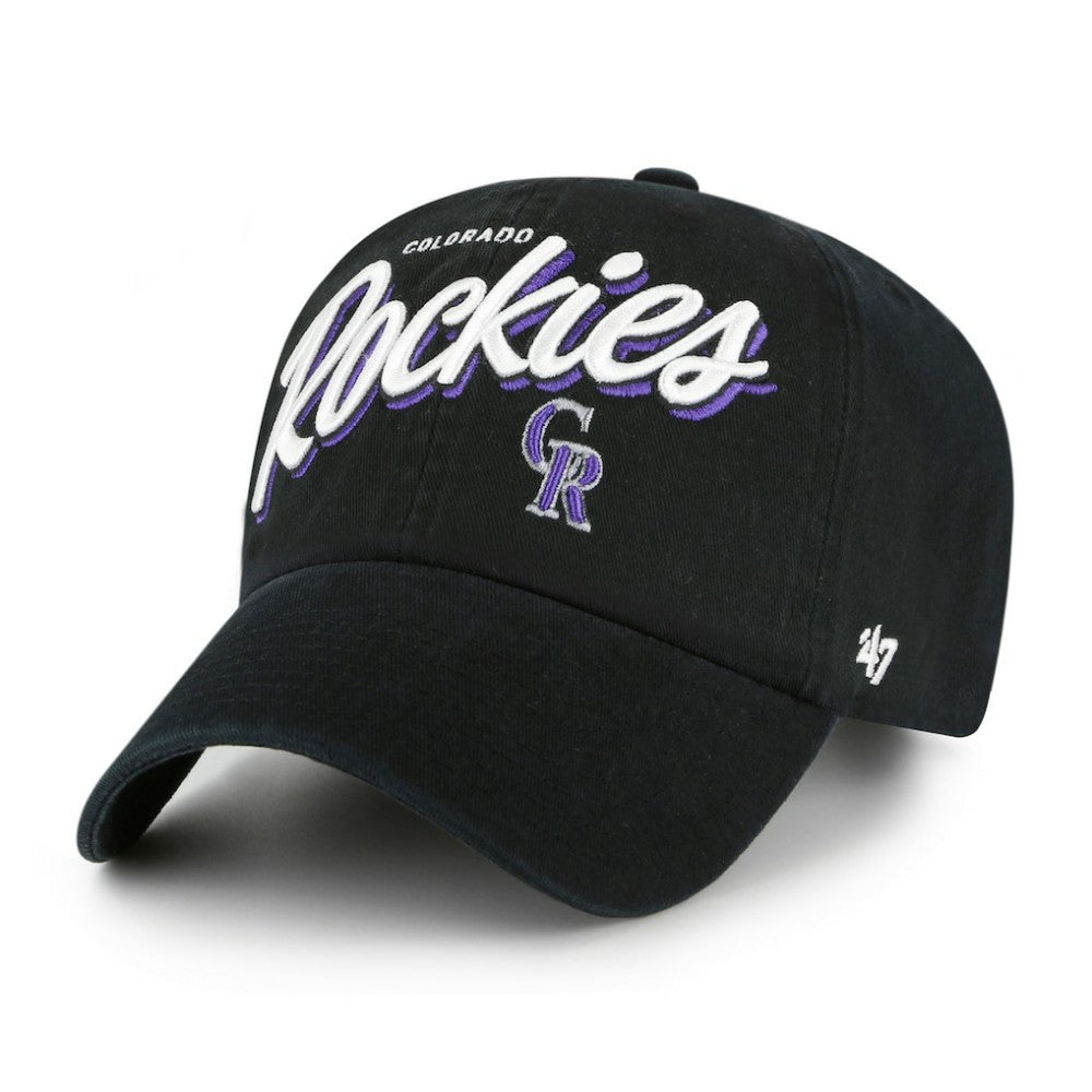 Colorado Rockies Women's Ariana Clean Up Adjustable Hat - Black | 47 brand