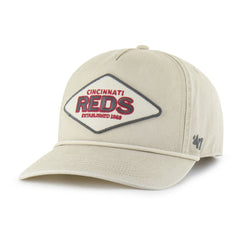 Cincinnati Reds Cairn Hitch Adjustable Hat - Khaki | 47 brand