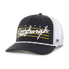 Pittsburgh Pirates Brrr Downburst Mesh Hitch Adjustable Hat - Black | 47 brand