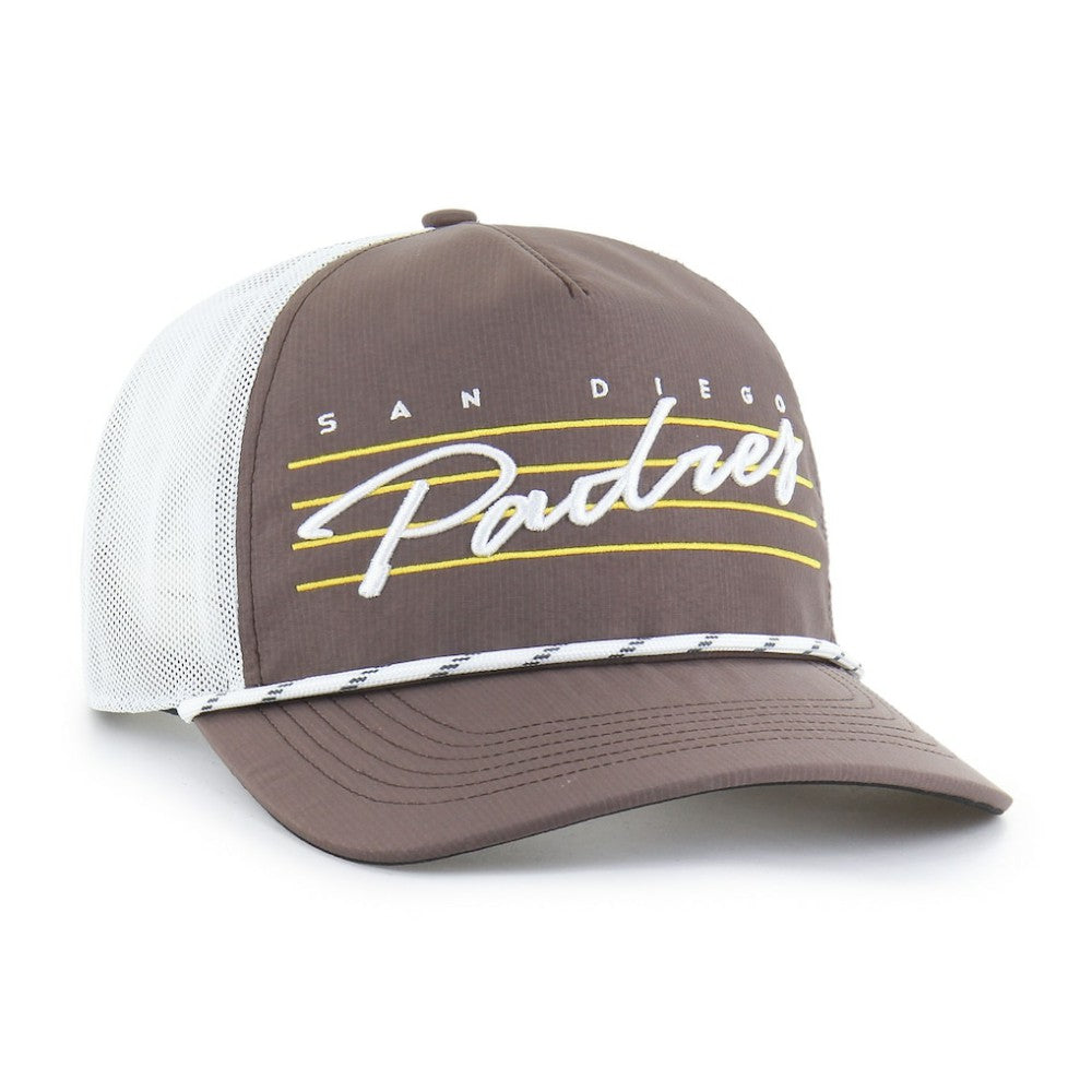 San Diego Padres Brrr Downburst Mesh Hitch Adjustable Hat - Brown | 47 brand