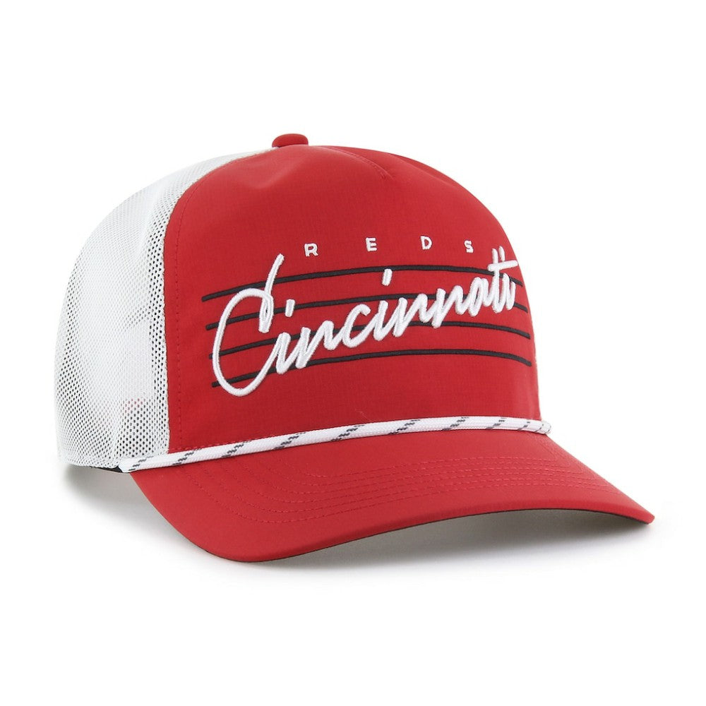 Cincinnati Reds Brrr Downburst Mesh Hitch Adjustable Hat - Red | 47 brand