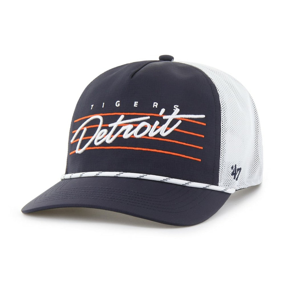 Detroit Tigers Brrr Downburst Mesh Hitch Adjustable Hat - Navy | 47 brand