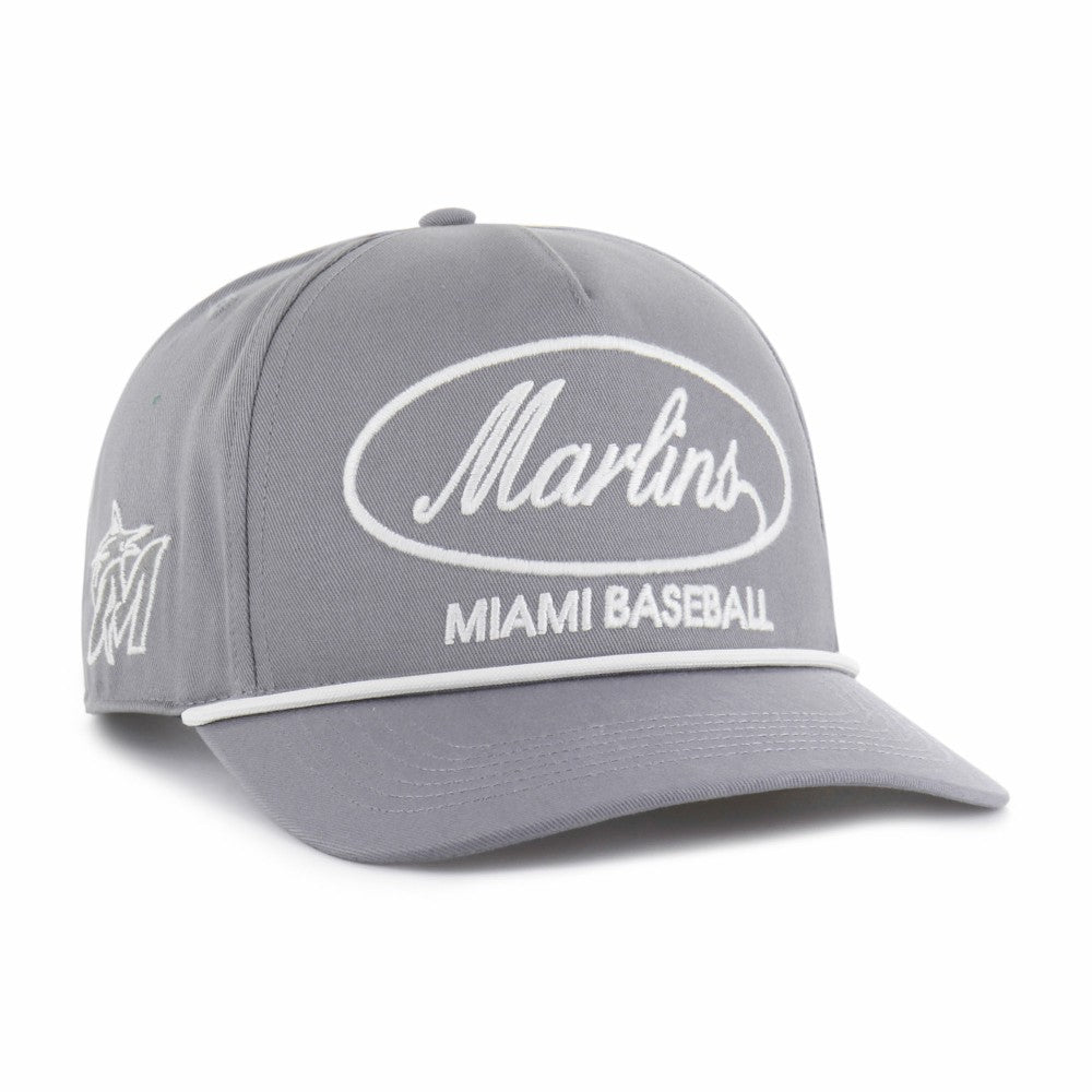 Miami Marlins Foundational Hitch Adjustable Hat - Gray | 47 brand