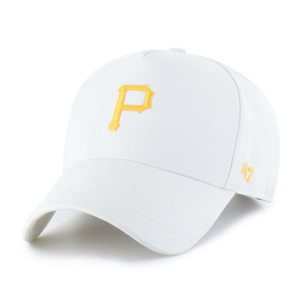 Pittsburgh Pirates Foundational Pinch Offside Adjustable Hat - White | 47 brand