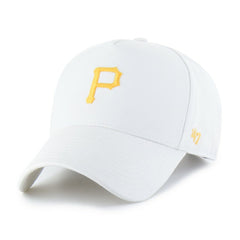Pittsburgh Pirates Foundational Pinch Offside Adjustable Hat - White | 47 brand