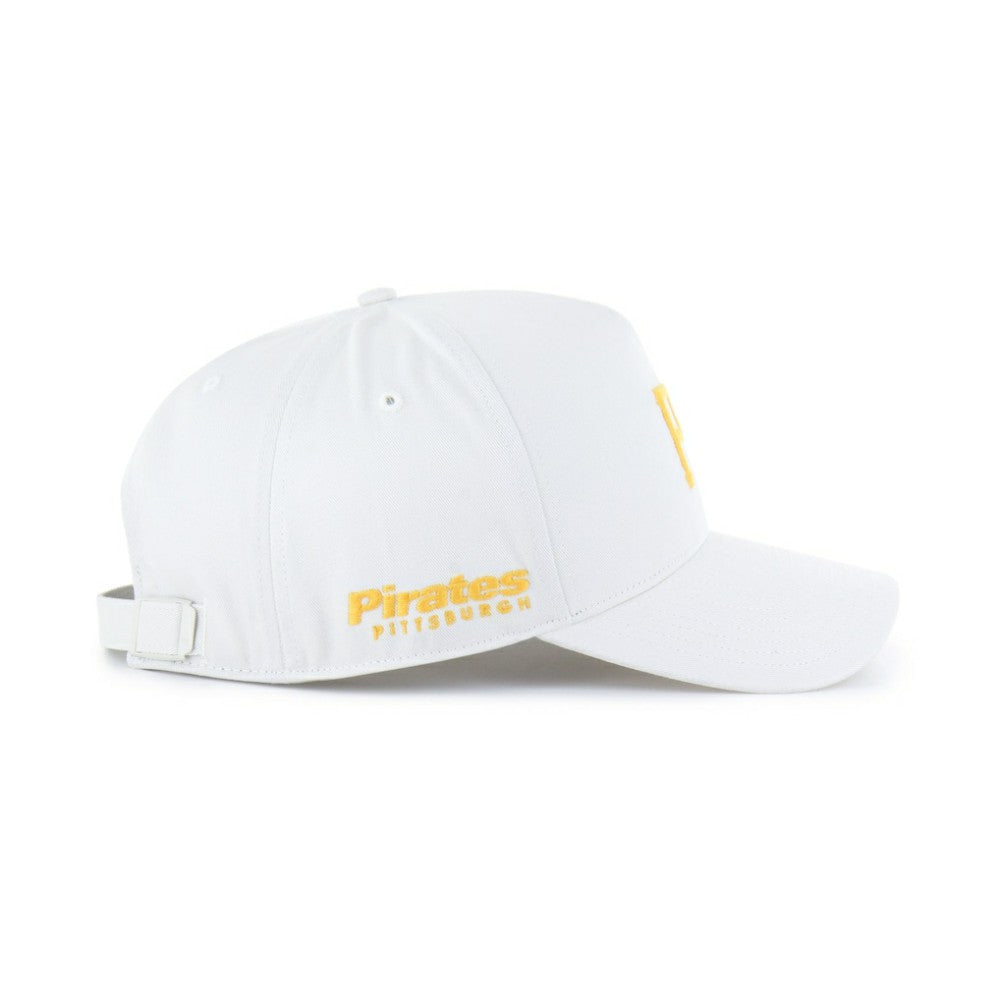 Pittsburgh Pirates Foundational Pinch Offside Adjustable Hat - White | 47 brand