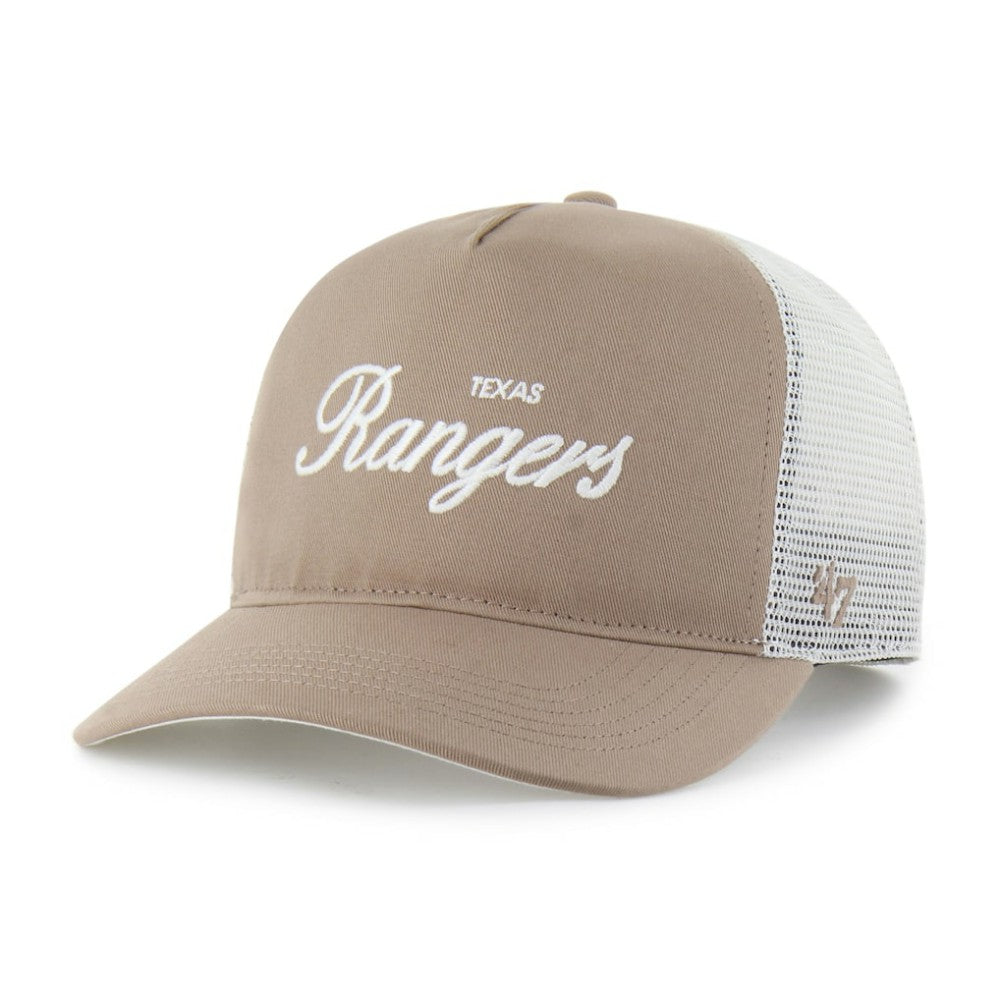 Texas Rangers Foundational Mesh Hitch Adjustable Hat - Brown | 47 brand