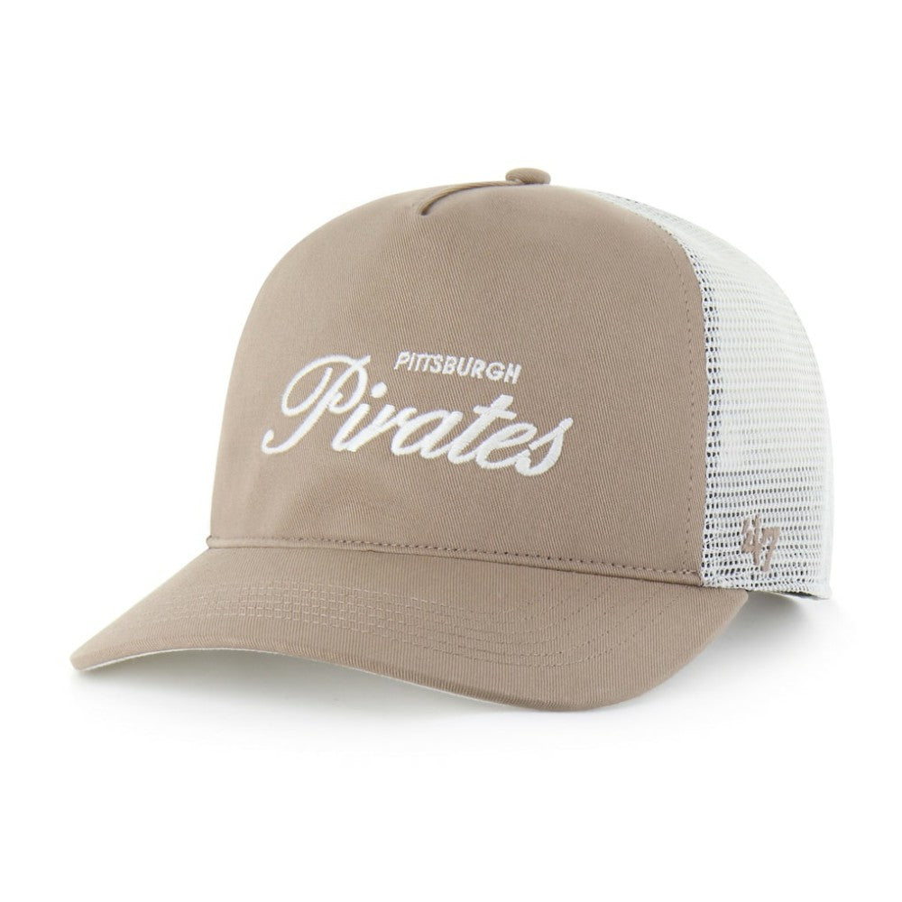 Pittsburgh Pirates Foundational Mesh Hitch Adjustable Hat - Brown | 47 brand